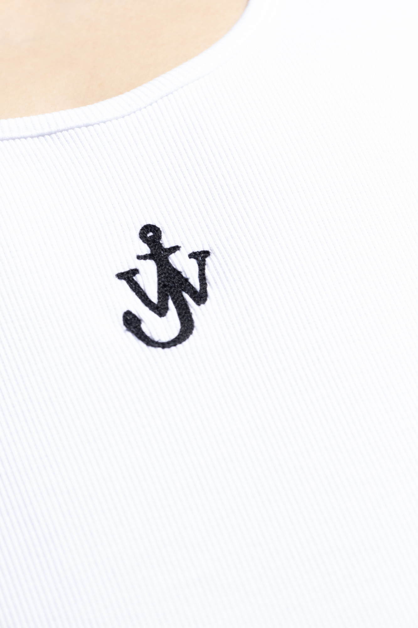Tシャツ・カットソー JW ANDERSON Men T-shirt White JO0246PG1512 001 JW Anderson Ribbed Top | Men's Clothing | Vitkac